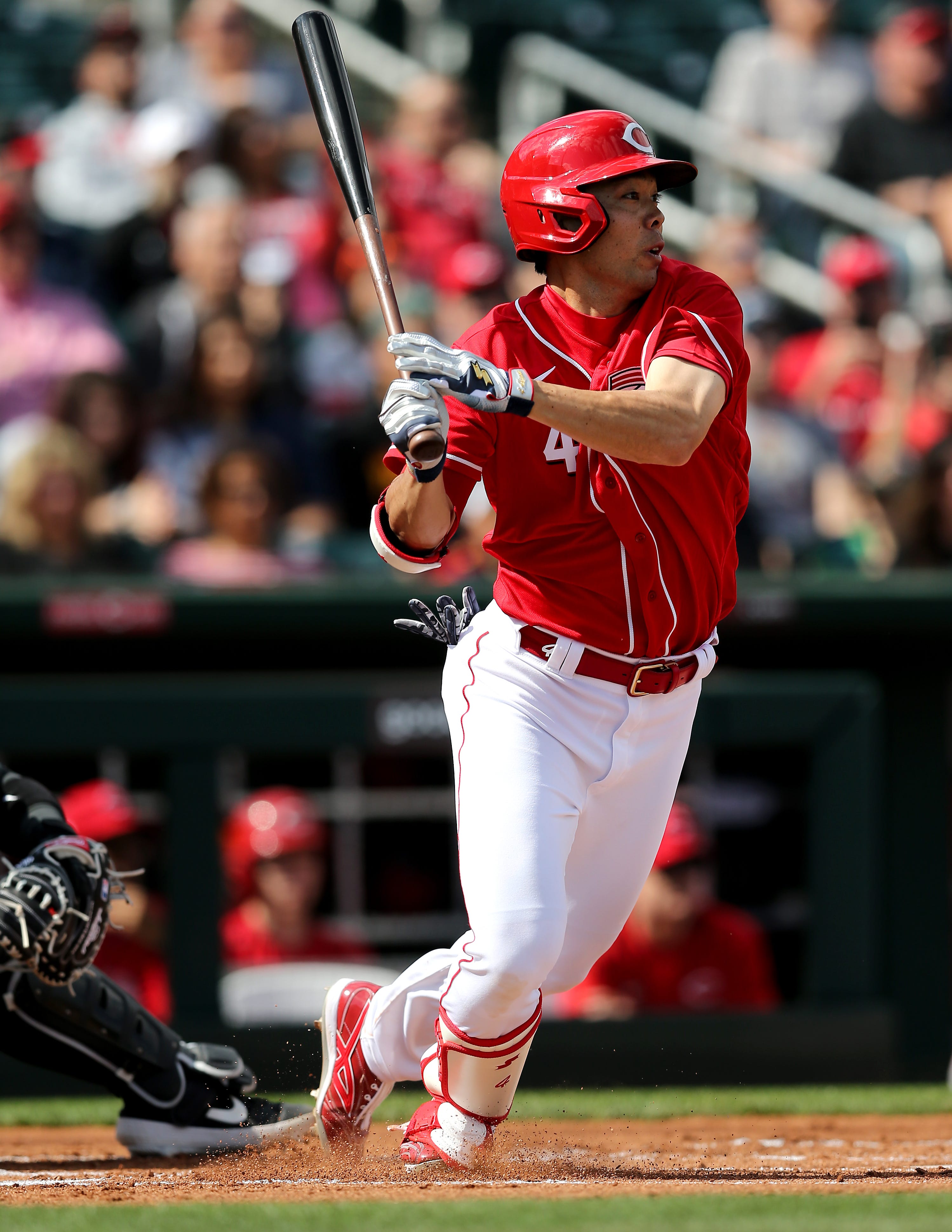Shogo Akiyama debut Outfielder gets a hit in first spring training game