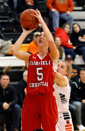 Fairfield Christian Academy senior Hope Custer scored 36 points in the Knights' tournament win over Granville Christian, and in the process, became the school's all-time leading scorer in girls basketball. Custer has scored 1,668 career points, breaking Celeste Mershimer's record of 1,661 points.