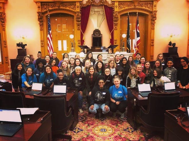 Members of Leading Ladies, an organization designed to mentor girls and young women in Marion County, recently visited the Ohio Statehouse in Columbus and met with State Rep. Tracy Richardson, R-Marysville. Leading Ladies founder Jessica Coleman said the girls enjoyed the experience.