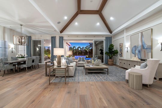 Design packages specify the highest quality materials, including Crystal cabinets, Andersen windows, and Viking appliances in all of the five floor plans that range from 3,200 to 5,200 square feet.