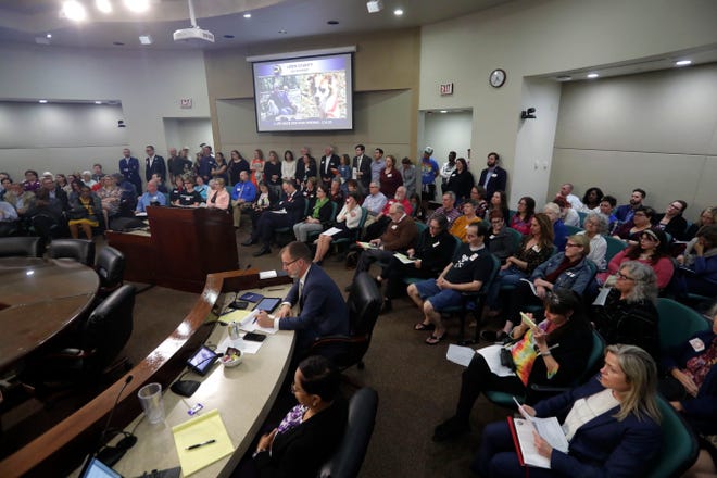 At the Leon County Commission meeting, Tuesday, Feb. 25, 2020, there was standing room only as as locals advocated for continued funding for COCA. 