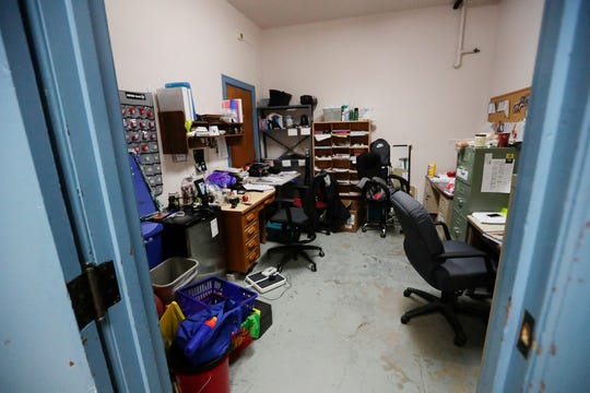 Small, cramped work spaces with limited airflow are not unusual at some of the city's older schools, like this space found at Merrill Middle School.
