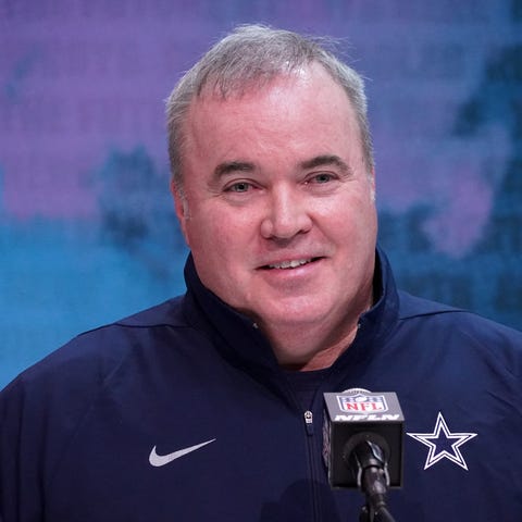 Dallas Cowboys coach Mike McCarthy speaks during t