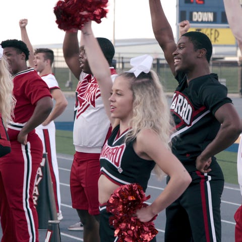 A scene from the Netflix series "CHEER."