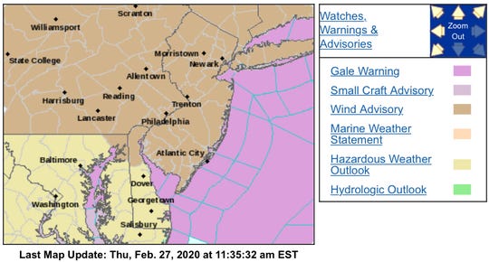 Nj Weather Winter Returns With High Wind Gusts Up To 50 Mph