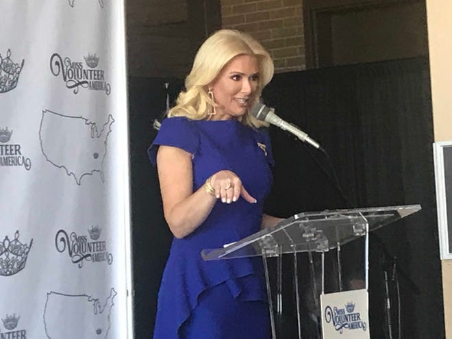 Allison DeMarcus discusses the inaugural Miss Volunteer America Pageant, that will happen in March of 2021 during a press conference on Thursday.