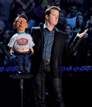 Standup comic and ventriloquist Jeff Dunham with one of his many 