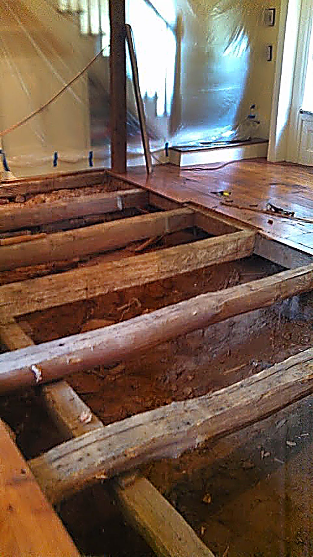 Vintage Hardwood Floors, Hardwood Floor Directly On Joists
