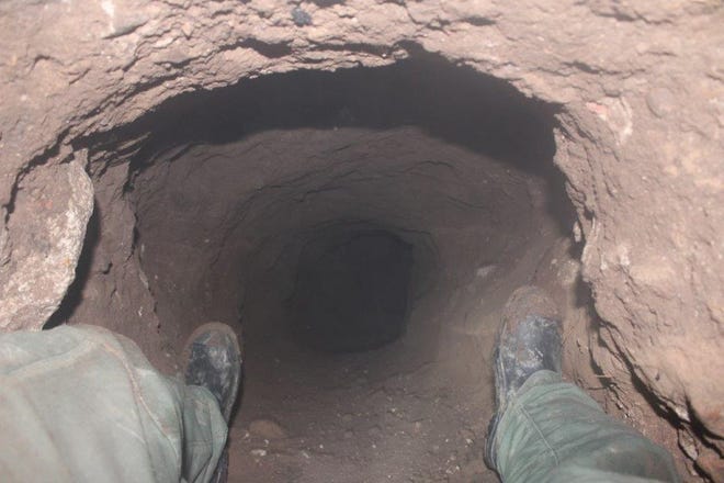 Arizona and Mexico border agents found an unfinished 30-foot tunnel underneath the streets of Nogales on Feb. 25, 2020.