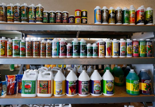 Various hydroponics growing supplies at Indoor Garden Supply on South Stewart Avenue in Springfield.