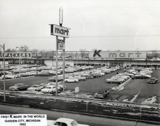 The first Kmart store in Garden City, Michigan, in 1962.