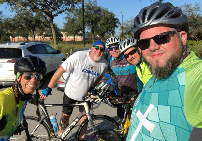 Karen Weber, David Dorsey, Sean McIntosh, Gary Cox and Jimmy Akers have been training for the annual Ends of the Earth Key West Bike ride, which leaves from Fort Myers on March 21 and arrives to the southernmost point of the U.S. on March 25. Funds raised go to Romania and a halfway house for female victims of sex trafficking.