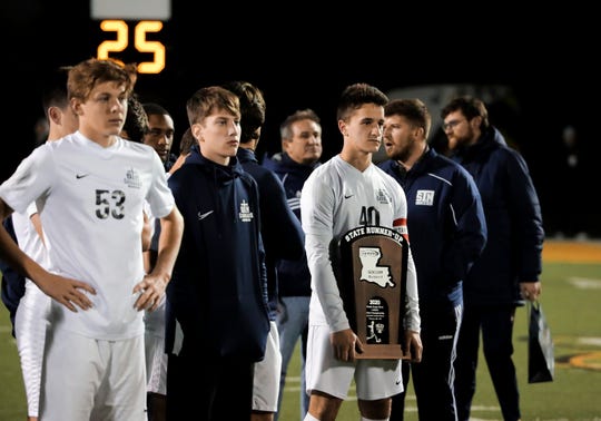 The St. Thomas More boys soccer team takes on Holy Cross in the LHSAA Division II state championship Thursday, Feb. 27, 2020.