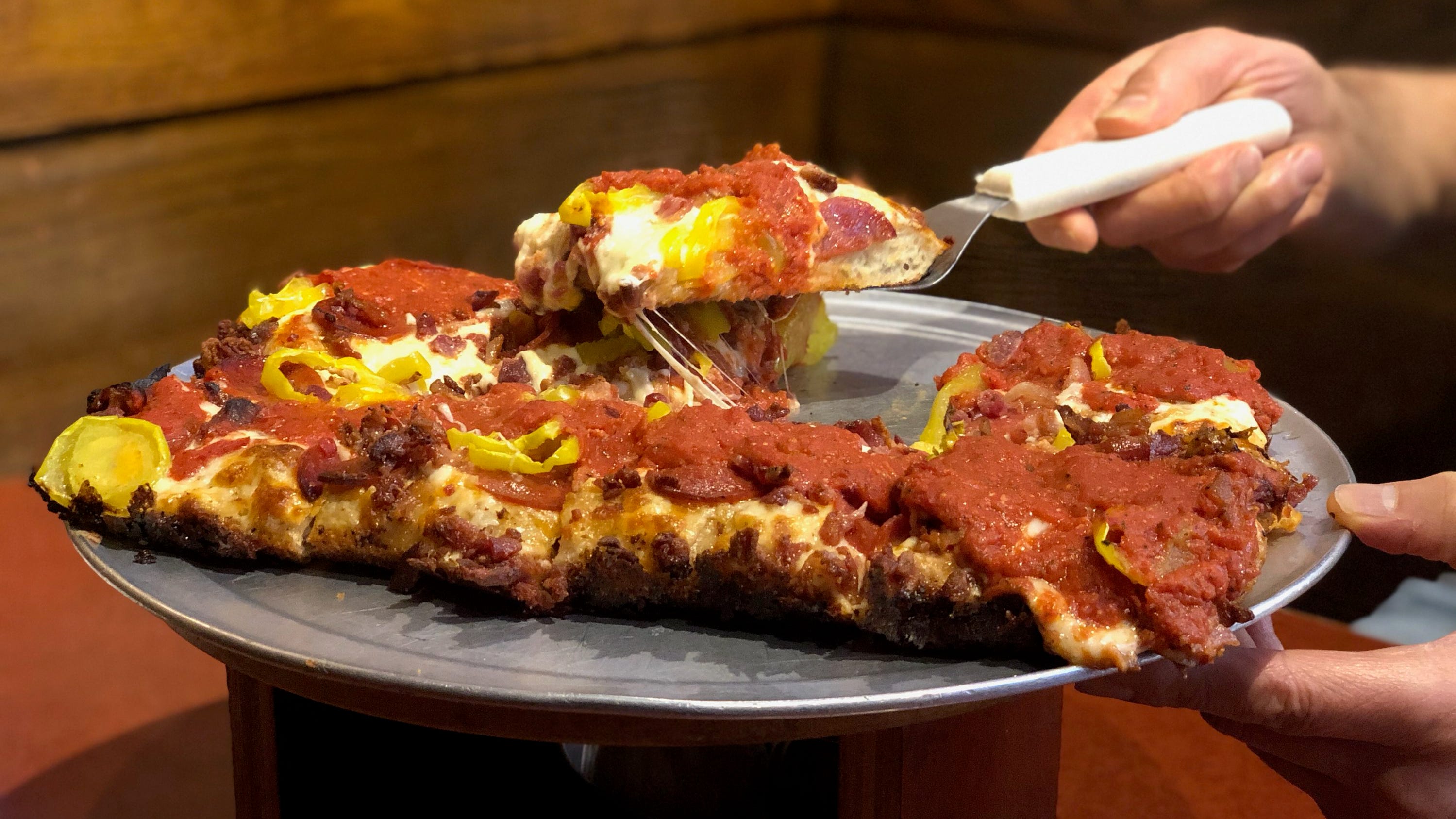 Pizza Papalis Debuts Satisfying Detroit Style Pizza With Crispy Crust