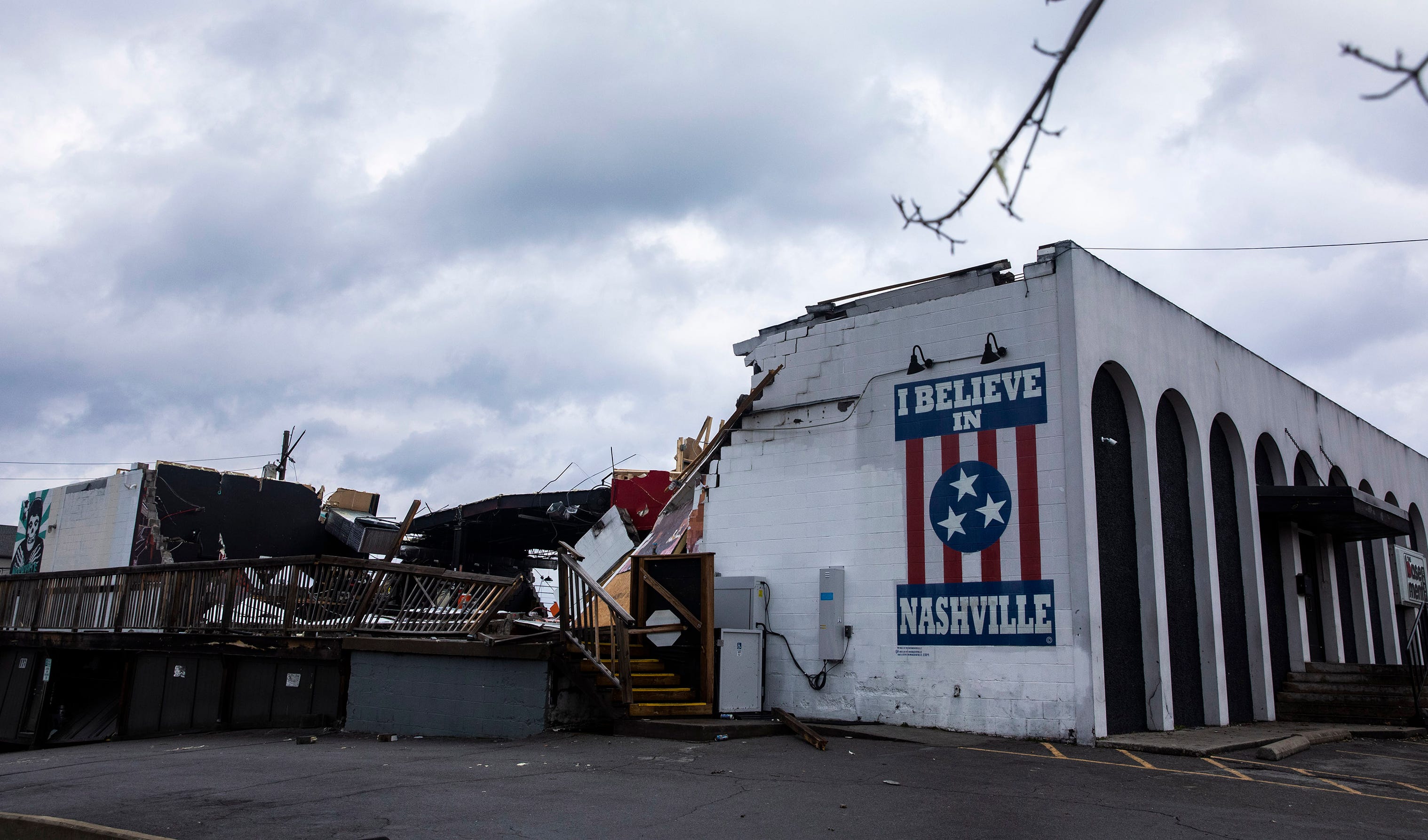 Tornado damage in East Nashville photographed Tuesday, March 3, 2020.