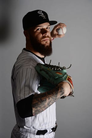 Dallas Keuchel poses for a photo during media day.