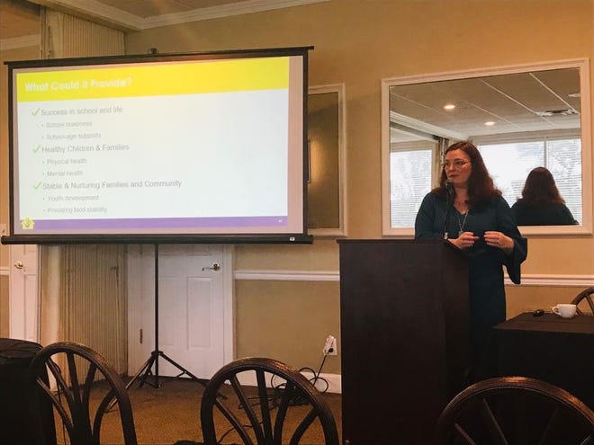Ginny Dailey, an attorney and volunteer with the Our Kids First Political Action Committee, addressed members of the Tallahassee Chamber of Commerce regarding merits for a Children's Service Council in Leon County.