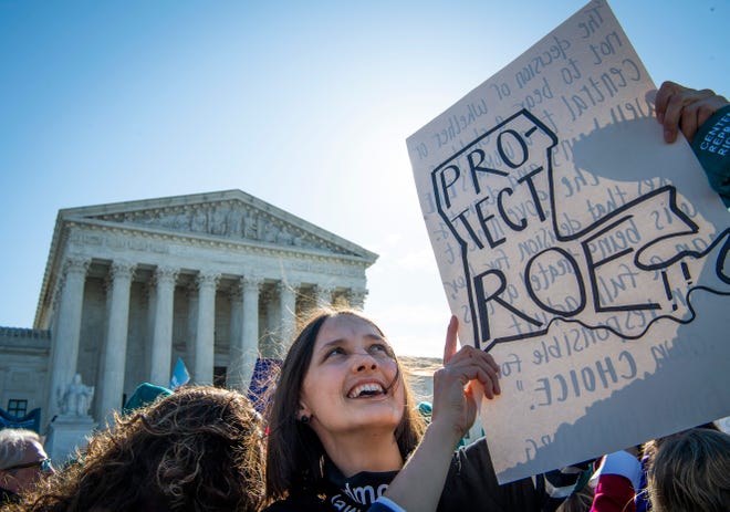 Activists rally outside the Supreme Court of the United States in Washington, DC on March 4. 2020 during oral arguments for a major abortion-related Supreme Court case, June Medical Services LLC v. Russo.