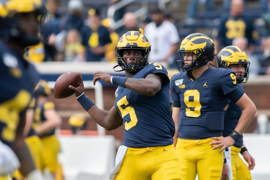 Joe Milton will be vying to be become Michigan's starting quarterback this fall, competing against Dylan McCaffrey.