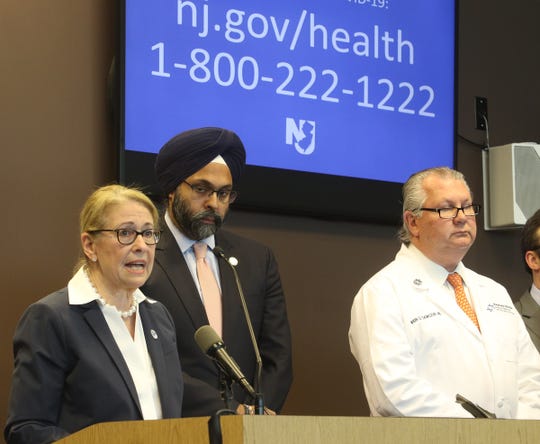 New Jersey health commissioner Judith Persichilli speaks at a recent coronavirus briefing.