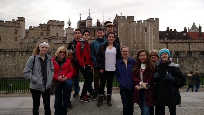Novi High School students visited London Tower in 2018. A district-organized trip to England and Scotland has been cancelled for spring 2020 due to coronavirus.