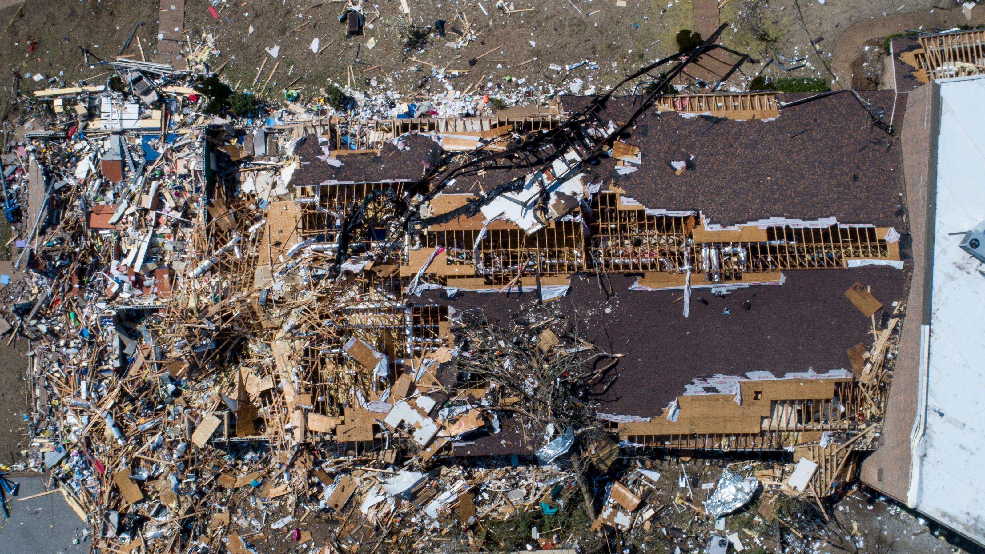 Nashville, Tennessee, tornadoes Aerial drone photos show damage