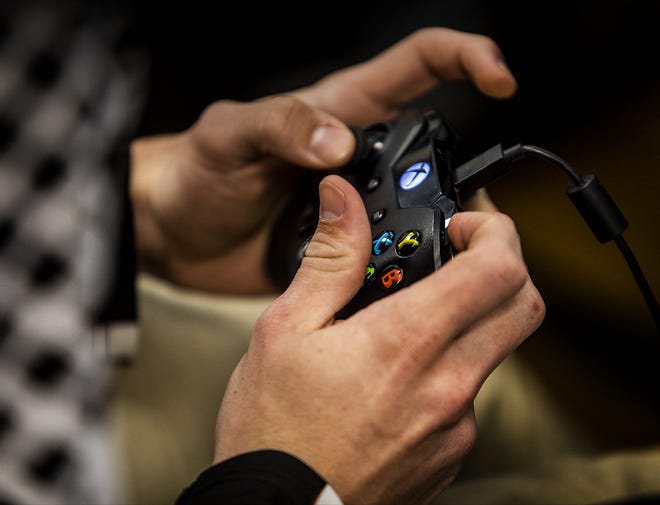 Fingers were put through a workout as Manual took on Boone County in a Rocket League match, which was streamed on YouTube on Thursday, March 5, 2020.