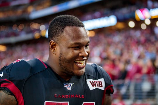 Arizona Cardinals offensive tackle D.J. Humphries is one of the highest paid offensive linemen in the NFL.