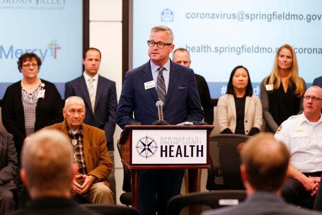 Springfield-Greene County Health Department Director Clay Goddard speaks about the coronavirus and the health department's preparedness at a press conference on Friday, March 6, 2020.