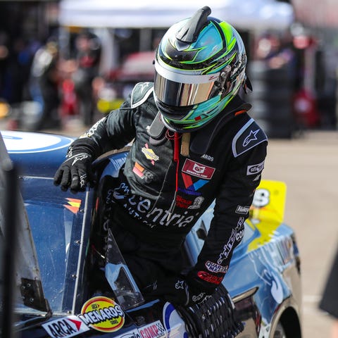 ARCA Menards Series driver Armani Williams climbs 