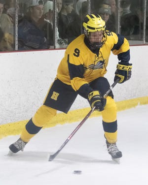 Chet L'Esperance scored the first of three third-period goals that lifted Hartland to a 3-1 victory over Rockford in the state Division 2 hockey quarterfinals.