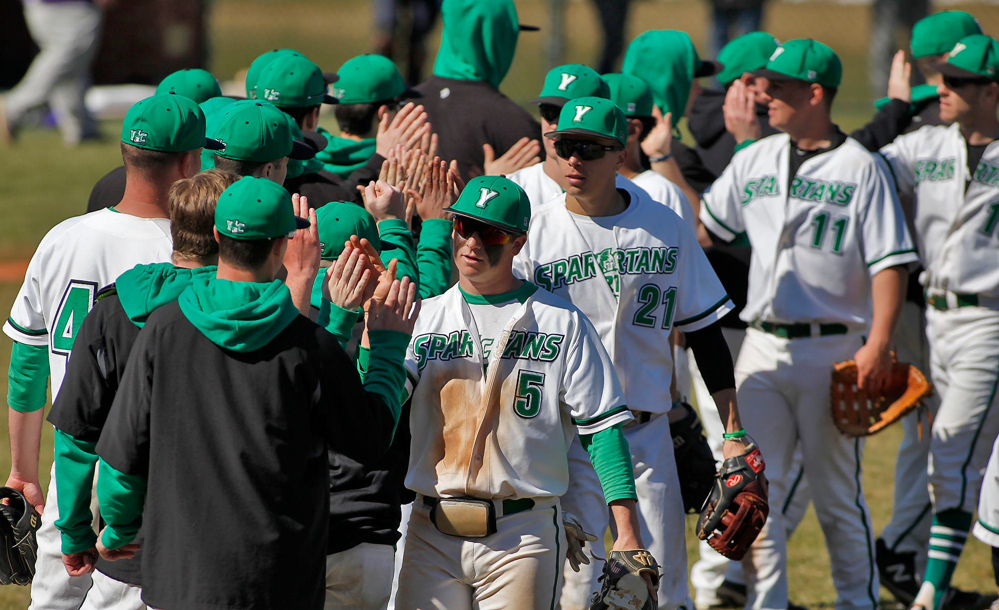 York College baseball team starts home season with doubleheader sweep
