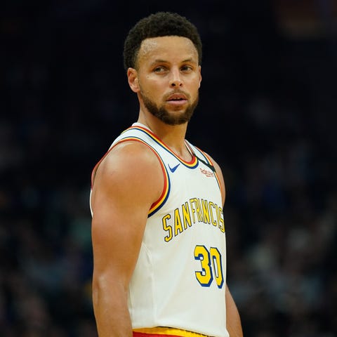 Golden State Warriors guard Stephen Curry during t
