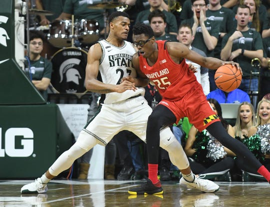 Michigan State forward Xavier Tillman (23) was named the Big Ten Defensive Player of the Year.