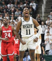 Michigan State's Aaron Henry entered his name into the NBA Draft on Sunday night.