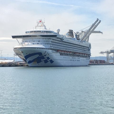 The first to disembark from the Grand Princess wil