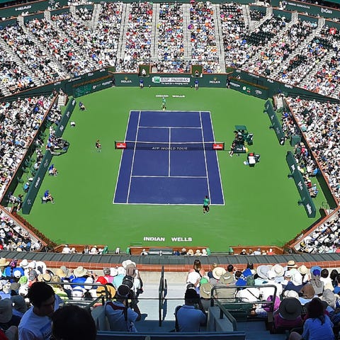 The stadium court at Indian Wells.