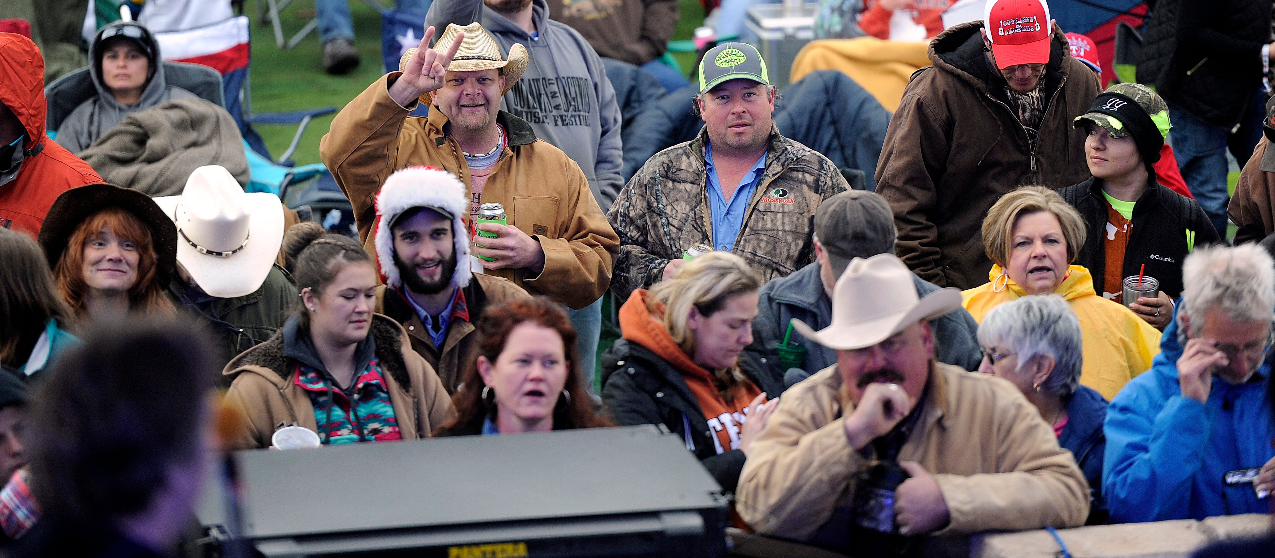 Fans cheer as Dean Dillon & the Texas Jamm Band perform during the 2016 Outlaws & Legends Music Festival in 2016.