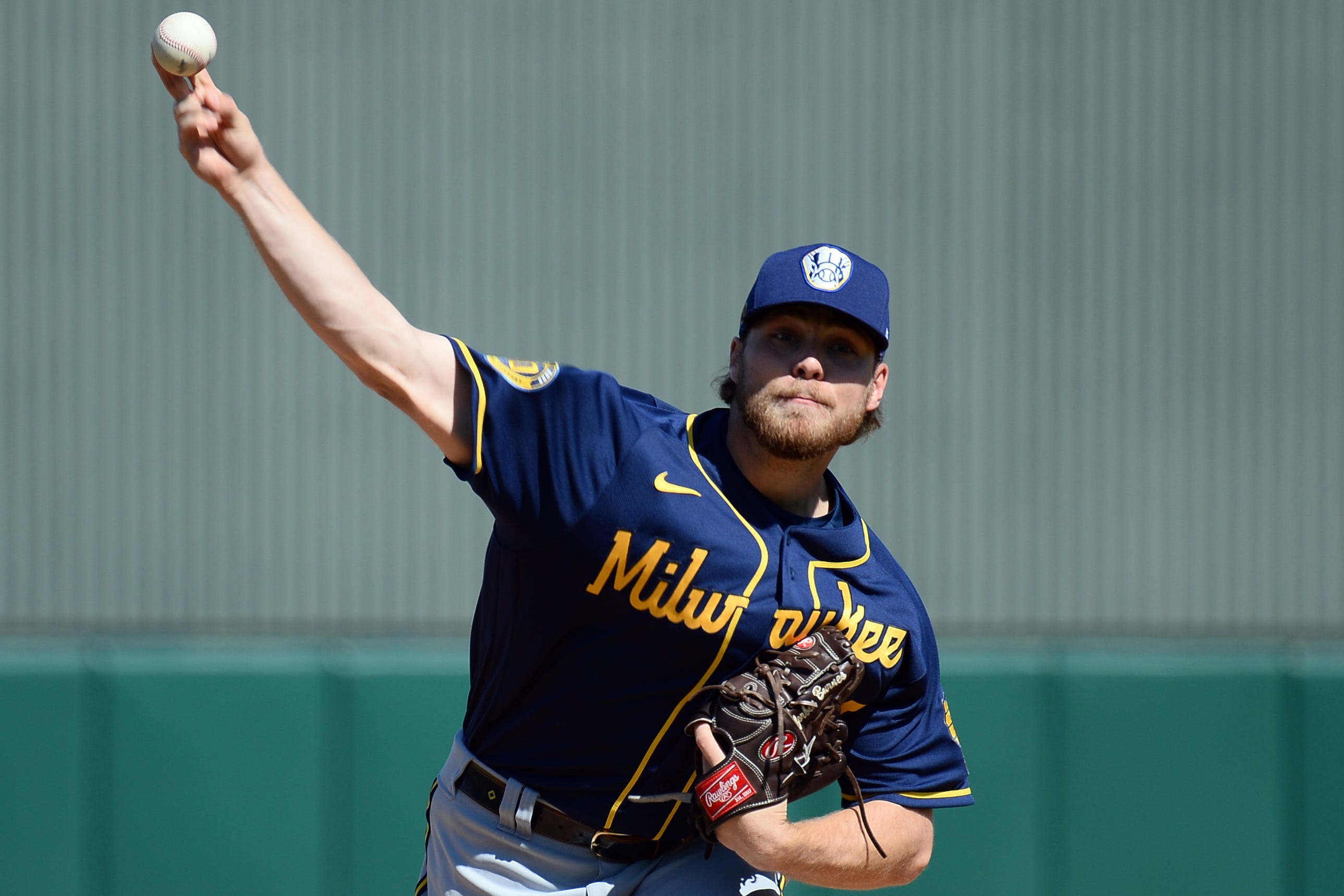 Corbin Burnes makes a strong statement, striking out seven in ...