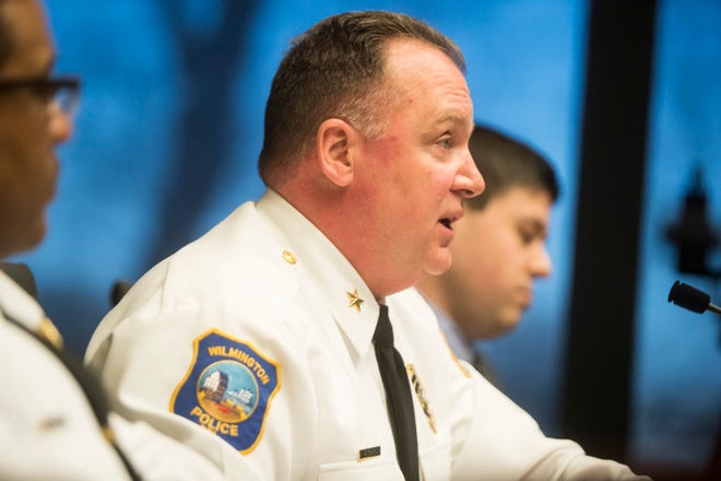 Wilmington Police Chief Robert J. Tracy gives the Wilmington Public Safety Committee an update on the recent shootings in the city on March 9, 2020.