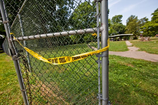 Eden Park is shown the day after gunmen shot into a crowd at a soccer tournament on July 9, 2012.