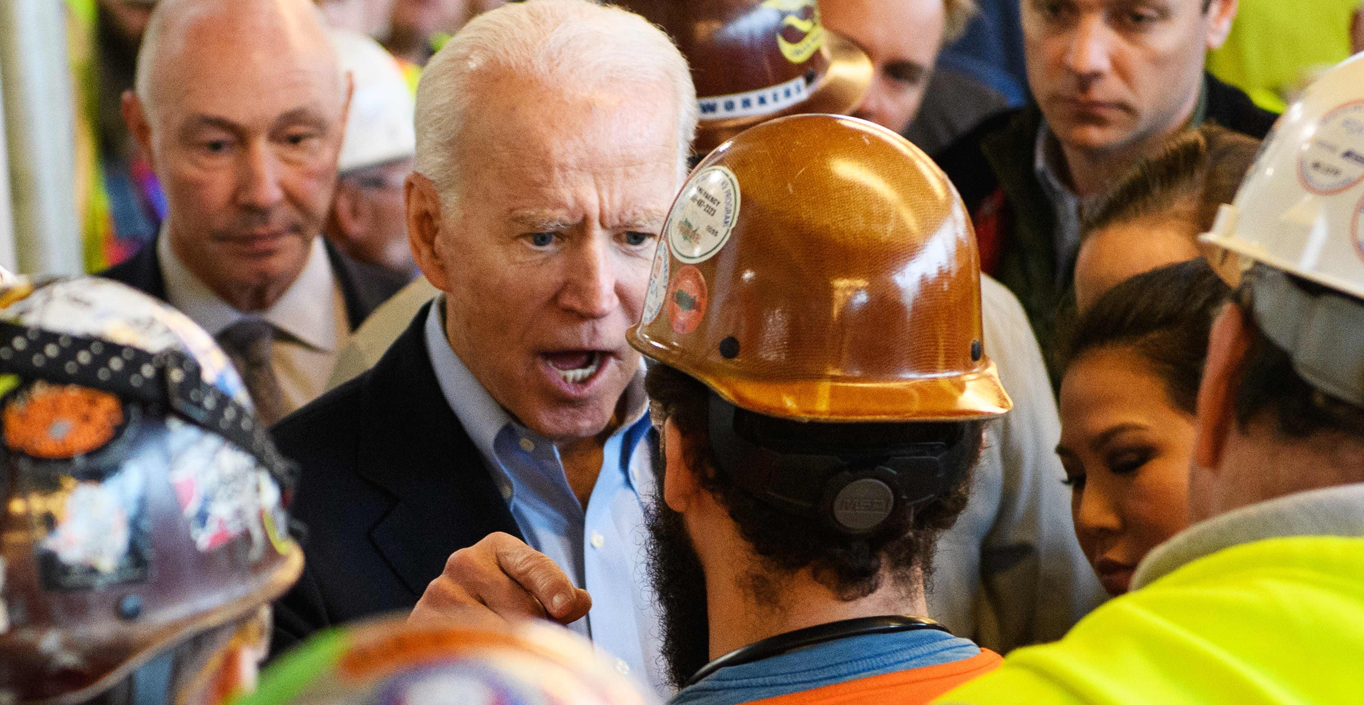 Joe Biden has heated gun control exchange with Michigan worker