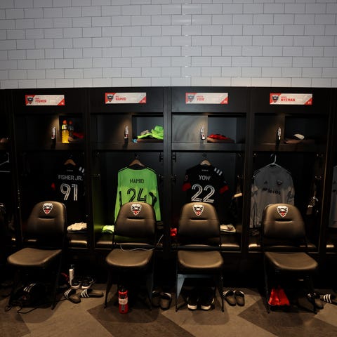 A view of the DC United locker room prior to the t