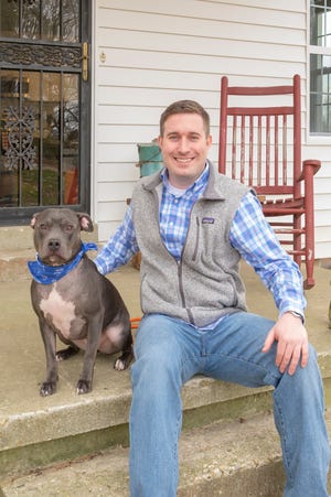 Will and his dog, Bleau, live in this home in the Historic District of Rosemark in Millington.