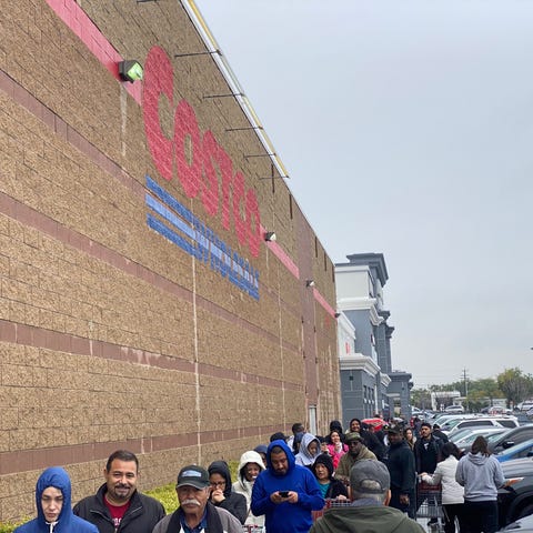 Costco experienced lines that stretched for blocks