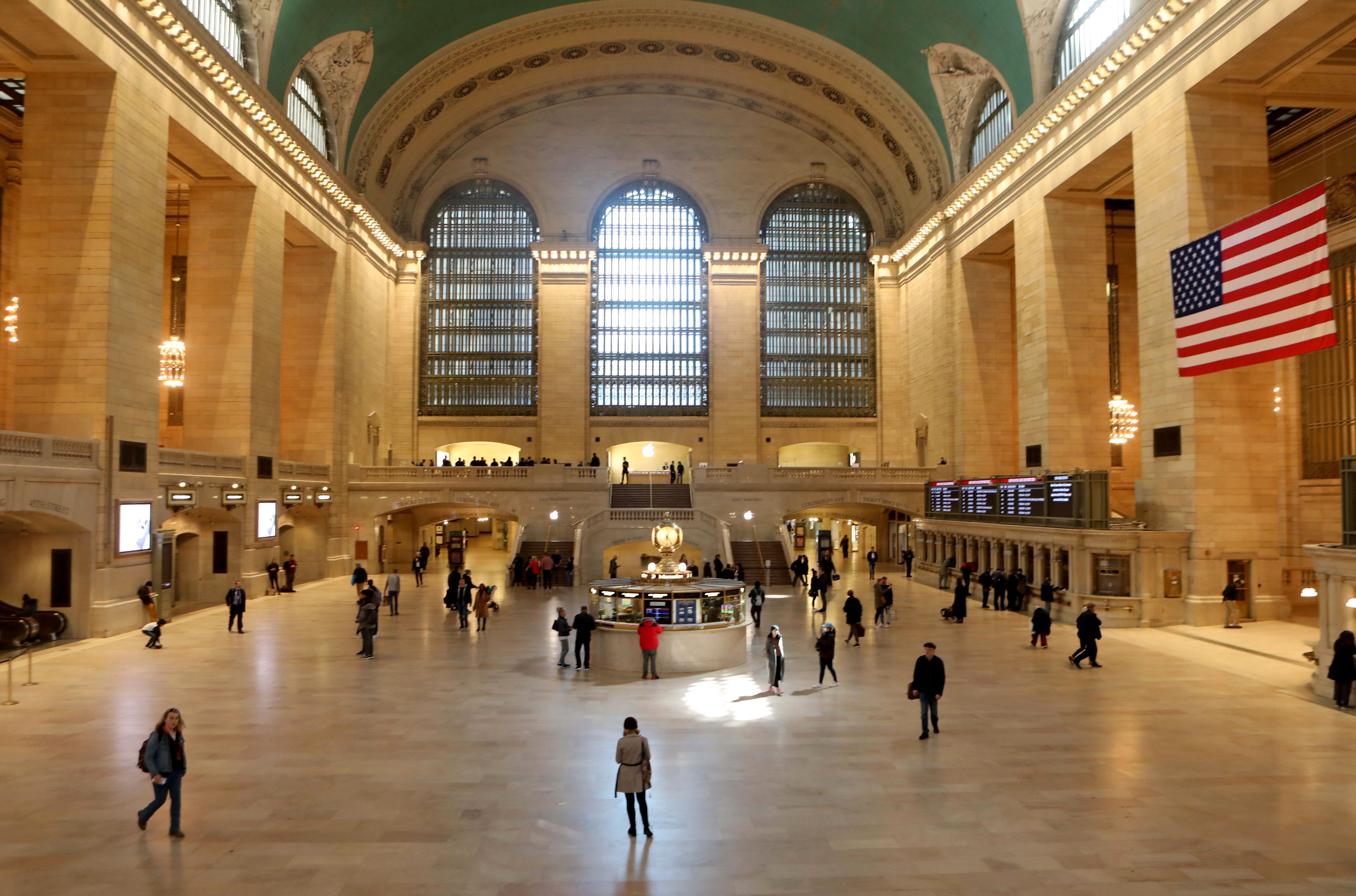 Even for a typically slow Sunday afternoon, Grand Central Terminal in New York City was quieter than usual March 15, 2020, as coronavirus concerns kept travelers and tourists off the streets and away from popular destinations in the city.