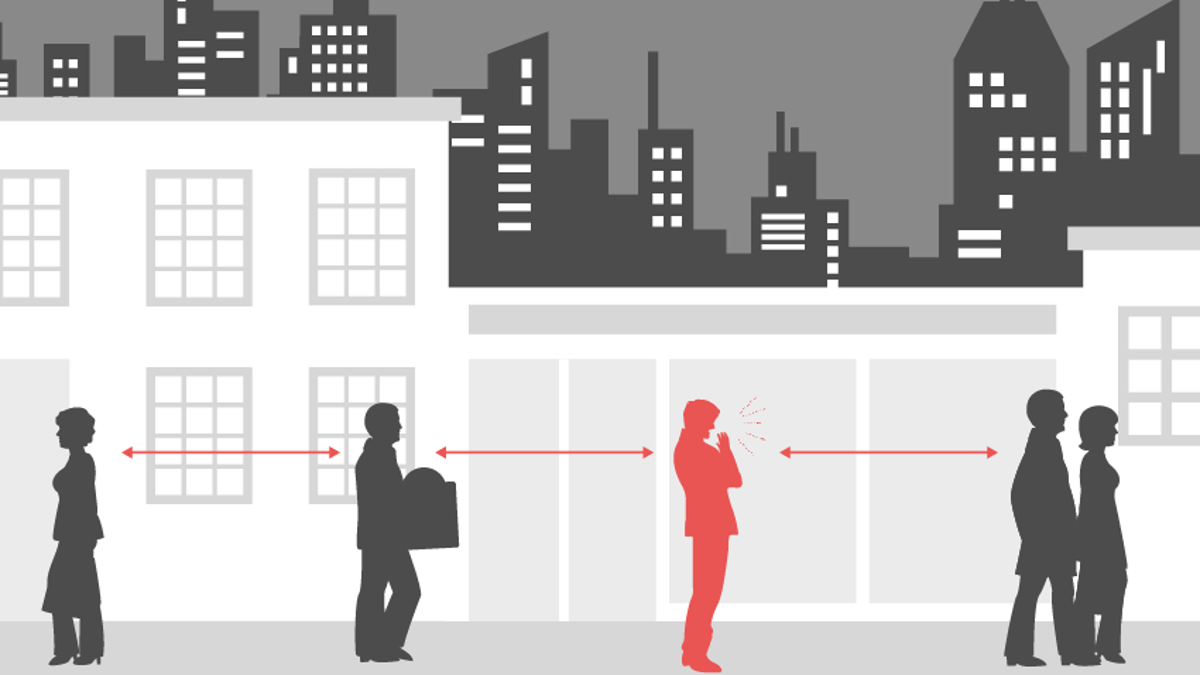 Social Distancing Is A Strategy Of Fighting Coronavirus Public Spread