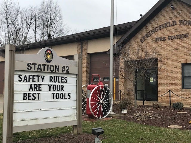 Springfield Township Fire Station on Lexington-Springmill Road has posted a sign that firefighters advise residents to follow.