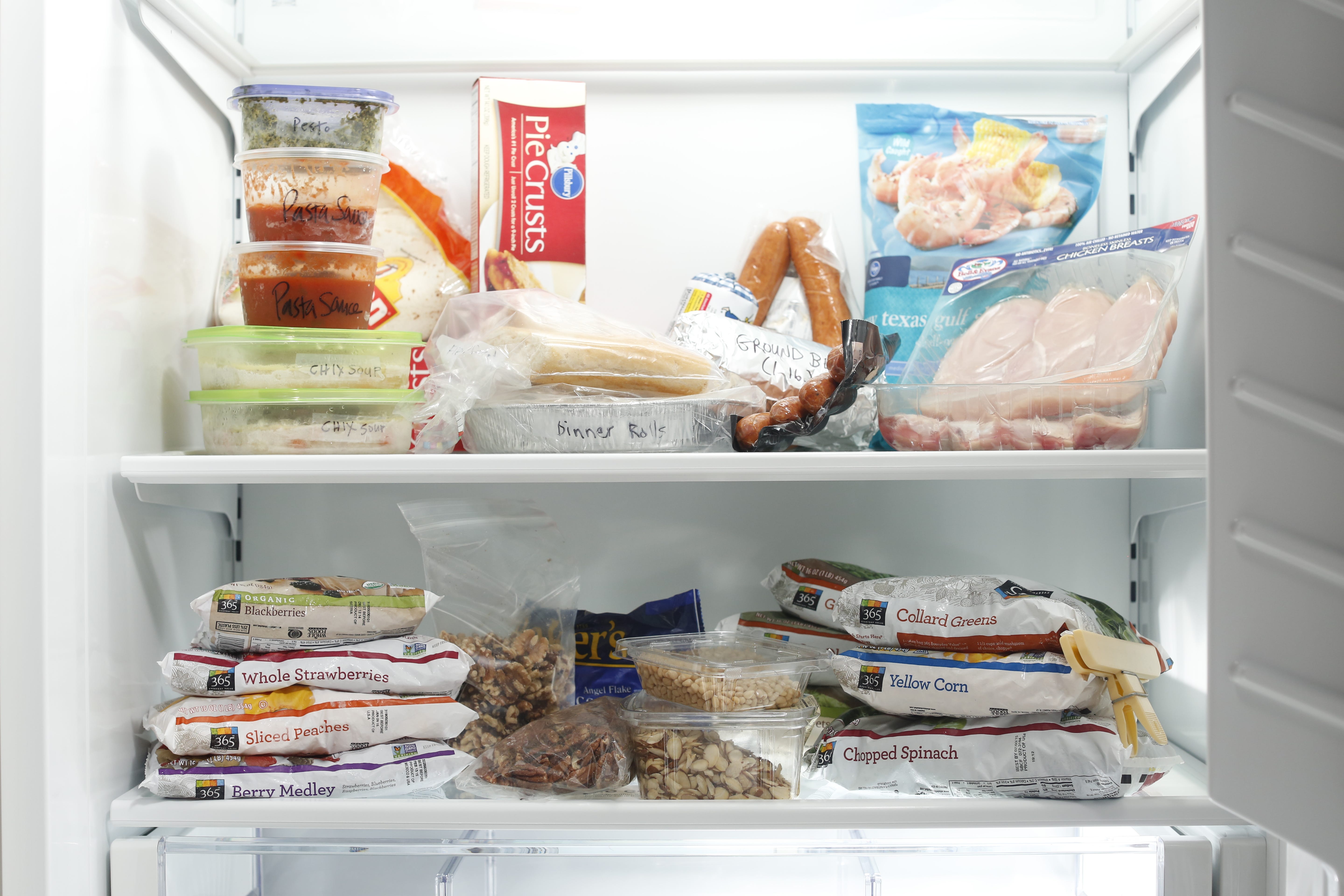 Having a well-stocked freezer will help you easily put a meal on the table.