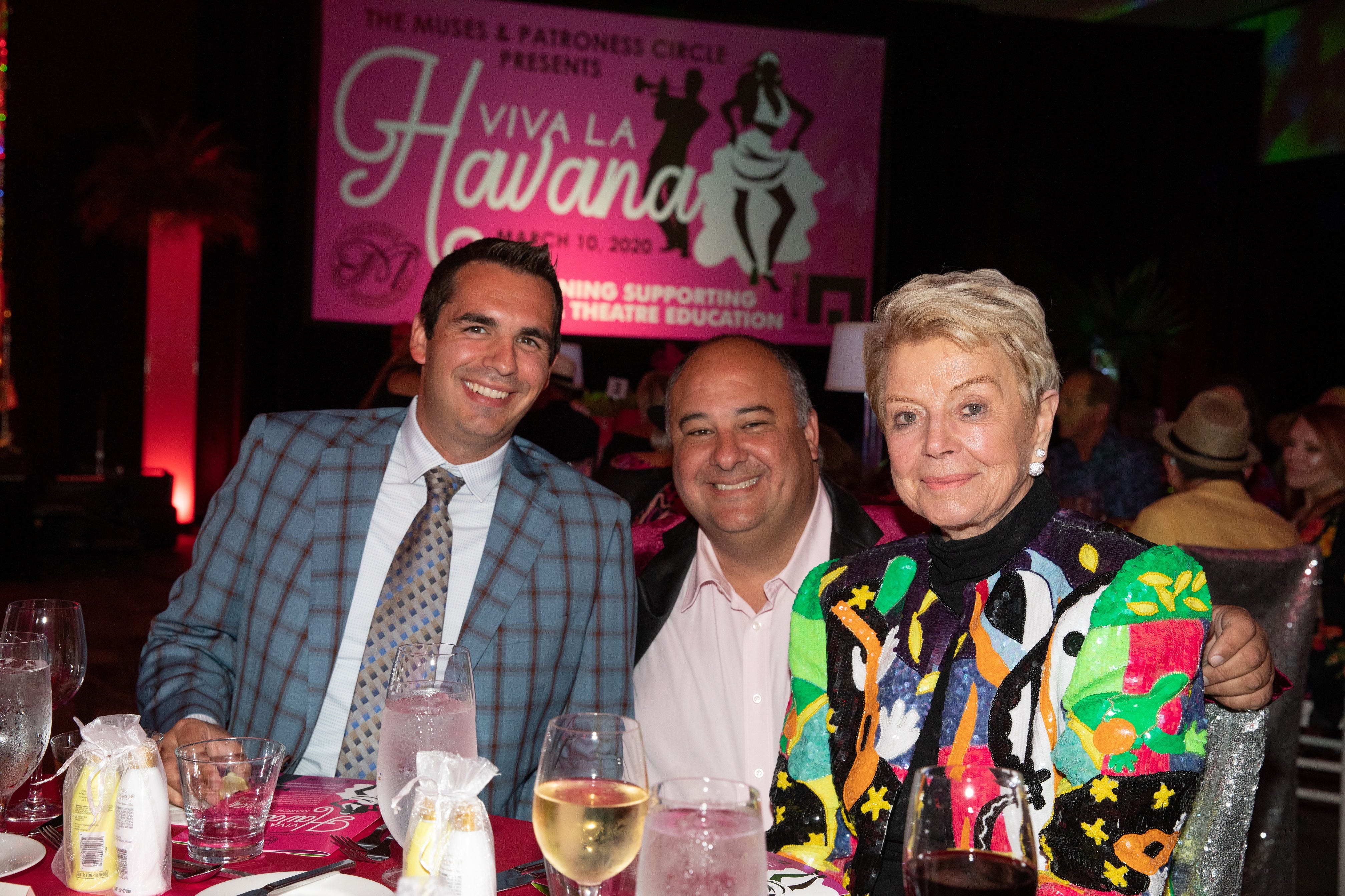 Dean Koulouras, Josh Grossman and Donna MacMillan attend the Viva La Havana fundraiser on March 10, 2020.